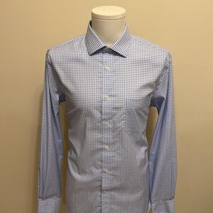 Lauren Ralph Lauren Black Label 16 - 34/35 Light Blue Gingham